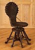RARE LATE 19TH C. MECHANICAL GROTTO PIANO CHAIR