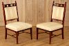 PAIR HERTER BROTHERS MAHOGANY SIDE CHAIRS