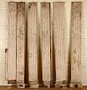 LOT OF SIX PAINTED WOOD PILASTERS