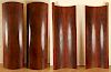 GROUP OF FOUR MAHOGANY CURVED PANELS