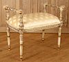 PAINTED AND GILT WOOD BENCH IN LOUIS XVI STYLE