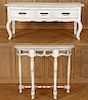 FRENCH PROVINCIAL STYLE CONSOLE & PAINTED CONSOLE