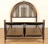 FRENCH BRONZE AND IRON FULL SIZE BED C.1910