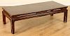 ASIAN MAHOGANY COFFEE TABLE DECORATED TOP