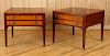 PAIR KITTINGER FEDERAL STYLE MAHOGANY END TABLES