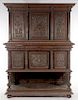 LATE 19TH CENT FRENCH CARVED WALNUT CUPBOARD 1890