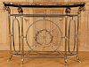 MAITLAND SMITH MARBLE TOP STEEL BRASS CONSOLE