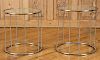 TWO PIECE SET OF CHROME AND GLASS NESTING TABLES