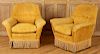 PAIR OF ITALIAN UPHOLSTERED ARM CHAIRS