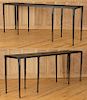 PAIR IRON CONSOLE TABLES MANNER JEAN-MICHEL FRANK