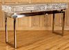 CERUSED OAK THREE DRAWER CONSOLE TABLE