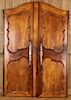 PAIR ARCHED TOP 19TH CENT. FRENCH CUPBOARD DOORS