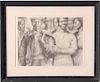 Charles White Lithograph, Let's Walk Together