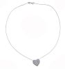 18K Gold Diamond Heart Slide Pendant Necklace