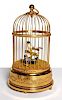 A Swiss Musical Birdcage, Height of cage 11 x diameter 6 inches.