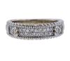 Judith Ripka 14K Gold Diamond Wedding Band Ring