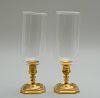 PAIR OF BAROQUE STYLE GILT-METAL AND GLASS PHOTOPHORES