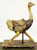 early 20th c Ostrich wooden carousel figure
