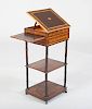 LOUIS PHILIPPE ROSEWOOD AND FRUITWOOD MARQUETRY WORK TABLE