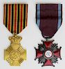 WWII era Polish, Belgian medals