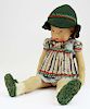 early 20th c Kathe Kruse composition girl doll