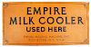 Empire Milk Cooler Used Here tin sign