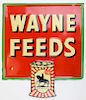 Wayne Feeds embossed tin litho sign