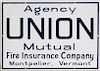Union Mutual Fire Ins Co. enamel sign