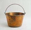LARGE COPPER KINDLING BUCKET WITH HANDLE