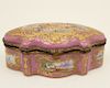 FRENCH SEVRES PORCELAIN SERPENTINE HINGED BOX