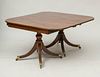 LATE GEORGE III MAHOGANY TWO-PEDESTAL DINING TABLE