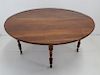 LOUIS PHILIPPE SOLID FRENCH WALNUT TEA TABLE