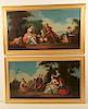 PAIR OF LARGE 19TH C. O/C COURTING SCENE PAINTINGS