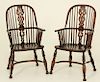 PR. OF ELM AND OAK NARROW ARM WINDSOR CHAIRS