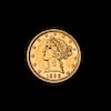 * A United States 1898 Liberty Head $5 Gold Coin
