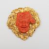Buccellati 18k Gold Carved Coral Cameo Brooch