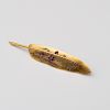 French 18k Gold Feather Brooch
