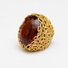 Andrew Grima 18k Gold and Madiera Citrine Ring