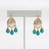 Ray Griffiths 18k Gold and Turquoise Earrings 