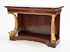WILLIAM IV MAHOGANY AND PARCEL-GILT CONSOLE