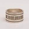 Tiffany & Co. Sterling Silver Roman Numeral Ring