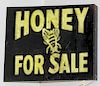 Honey for Sale sanded steel  flange sign