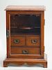 MINIATURE VICTORIAN MAHOGANY CURIO CABINET, IN THE ASIAN STYLE