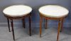 Antique and Custom Quality Pair of Marbletop