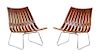 Manner of Hans Brattrud, Norway, c. 1960s, pair of lounge chairs
