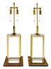Manner of Karl Springer, USA, c. 1970s, pair of table lamps