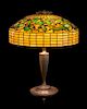 * Tiffany Studios, American, Early 20th Century, Swirling Oak Leaf table lamp