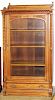 fine Victorian oak Eastlake style 1 door bookcase