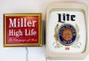 Two vintage light up beer signs