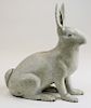 cast iron rabbit doorstop/ garden figure
